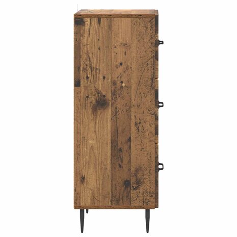 ladekast Oud hout 33 x 34,5 x 89,5 cm Bewerkt hout 7