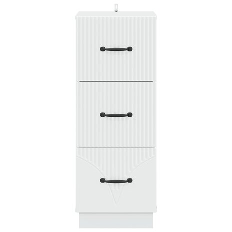 ladekast Wit 33 x 34,5 x 87 cm Bewerkt hout 6
