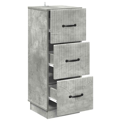 ladekast 33 x 34,5 x 87 cm Bewerkt hout Betongrijs 5