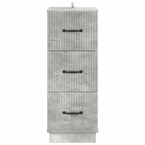 ladekast 33 x 34,5 x 87 cm Bewerkt hout Betongrijs 6