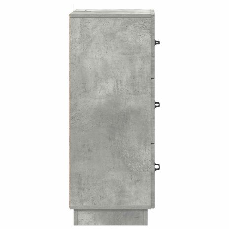 ladekast 33 x 34,5 x 87 cm Bewerkt hout Betongrijs 7