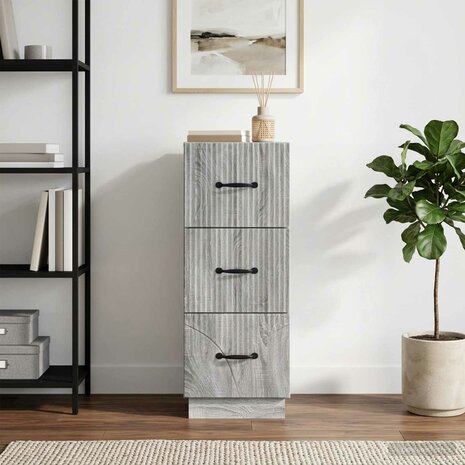 ladekast 33 x 34,5 x 87 cm Bewerkt hout Grijs sonoma 4