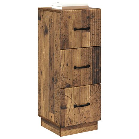 ladekast 33 x 34,5 x 87 cm Bewerkt hout Oud hout 3