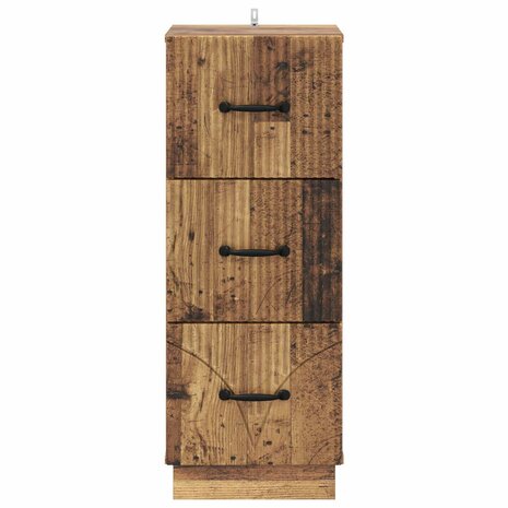 ladekast 33 x 34,5 x 87 cm Bewerkt hout Oud hout 6