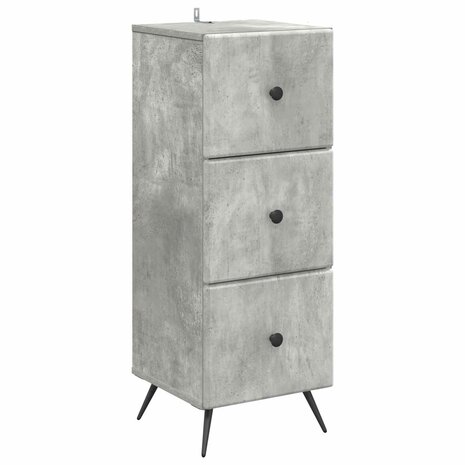 ladekast Betongrijs 33 x 34,5 x 90 cm Bewerkt hout 2