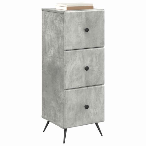 ladekast Betongrijs 33 x 34,5 x 90 cm Bewerkt hout 3