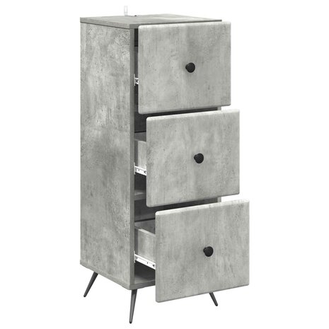 ladekast Betongrijs 33 x 34,5 x 90 cm Bewerkt hout 5