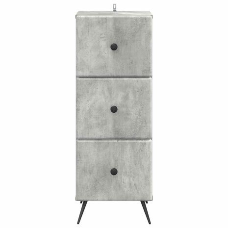 ladekast Betongrijs 33 x 34,5 x 90 cm Bewerkt hout 6