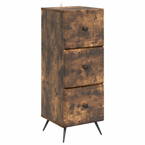 ladekast Gerookt eiken 33 x 34,5 x 90 cm Bewerkt hout 2