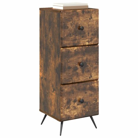 ladekast Gerookt eiken 33 x 34,5 x 90 cm Bewerkt hout 3