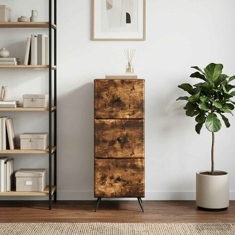 ladekast Gerookt eiken 33 x 34,5 x 90 cm Bewerkt hout 4