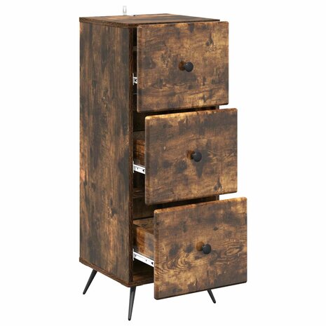 ladekast Gerookt eiken 33 x 34,5 x 90 cm Bewerkt hout 5