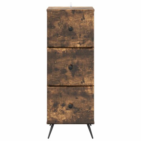 ladekast Gerookt eiken 33 x 34,5 x 90 cm Bewerkt hout 6