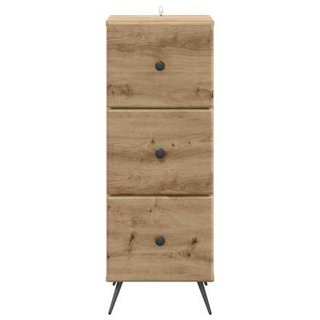 ladekast 33 x 34,5 x 90 cm Bewerkt hout Artisanaal eiken 6