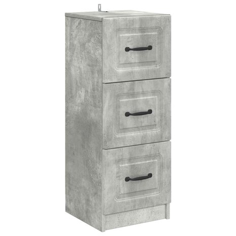 ladekast Betongrijs 33 x 34,5 x 87 cm Bewerkt hout 2