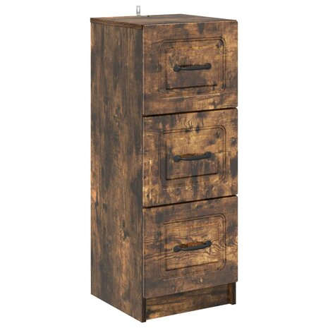 ladekast Gerookt eiken 33 x 34,5 x 87 cm Bewerkt hout 2