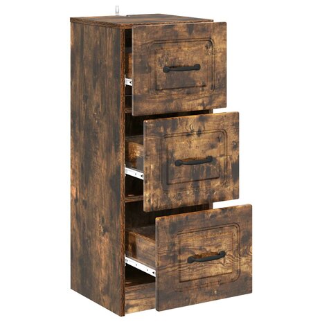 ladekast Gerookt eiken 33 x 34,5 x 87 cm Bewerkt hout 5