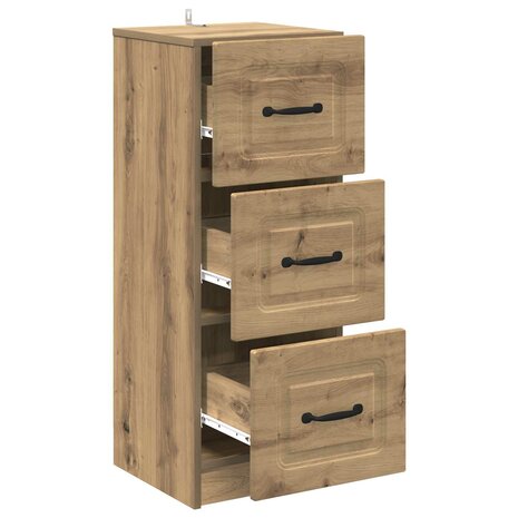 ladekast 33 x 34,5 x 87 cm Bewerkt hout Artisanaal eiken 5