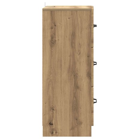 ladekast 33 x 34,5 x 87 cm Bewerkt hout Artisanaal eiken 7