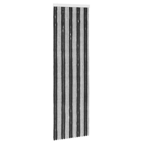 Insectengordijn Chenille Grijs en zwart 56 x 185 cm 100% PP 2