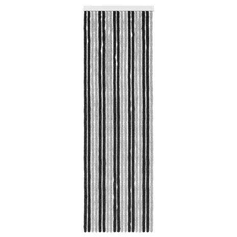 Insectengordijn Chenille Grijs en zwart 56 x 185 cm 100% PP 3