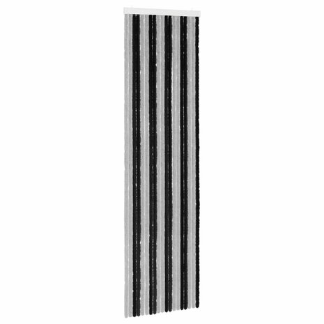 Insectengordijn Chenille Grijs en zwart 56 x 200 cm 100% PP 2