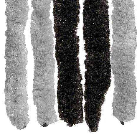 Insectengordijn Chenille Grijs en zwart 90 x 200 cm 100% PP 5
