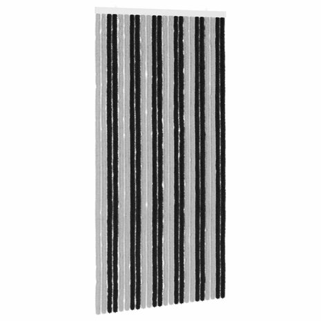 Insectengordijn Chenille Grijs en zwart 100 x 200 cm 100% PP 2