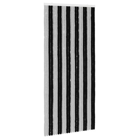 Insectengordijn Chenille Grijs en zwart 100 x 220 cm 100% PP 2