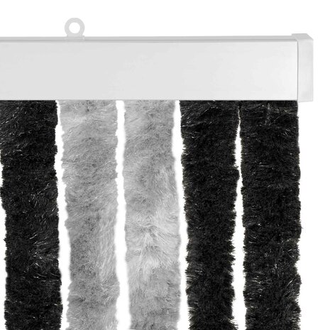 Insectengordijn Chenille Grijs en zwart 100 x 230 cm 100% PP 4
