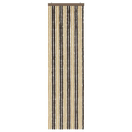 Insectengordijn Chenille Donkerbruin, Beige 56 x 200 cm 3