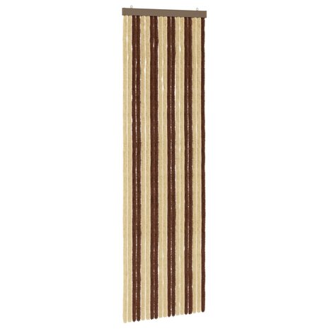 Insectengordijn Chenille Bruin en beige 56 x 185 cm 100% PP 2
