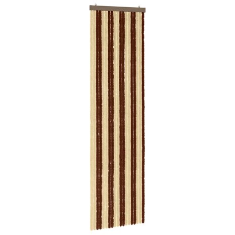 Insectengordijn Chenille Bruin en beige 56 x 200 cm 100% PP 2