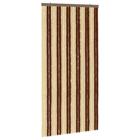 Insectengordijn Chenille Bruin en beige 100 x 200 cm 100% PP 2