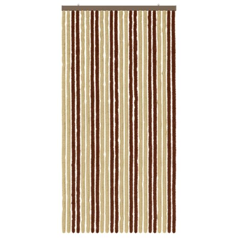 Insectengordijn Chenille Bruin en beige 100 x 200 cm 100% PP 3