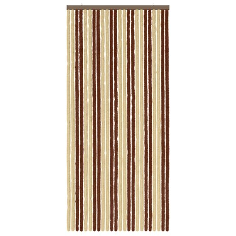 Insectengordijn Chenille Bruin en beige 100 x 220 cm 100% PP 3