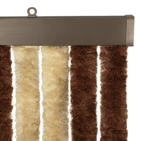 Insectengordijn Chenille Bruin en beige 100 x 220 cm 100% PP 4