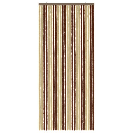Insectengordijn Chenille Bruin en beige 100 x 230 cm 100% PP 3