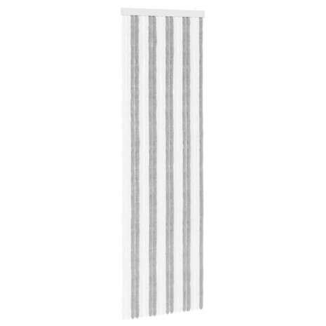 Insectengordijn Chenille Grijs en Wit 56 x 185 cm 100% PP 3