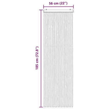 Insectengordijn Chenille Grijs en Wit 56 x 185 cm 100% PP 6