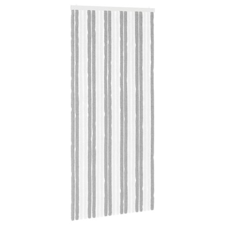 Insectengordijn Chenille Grijs en Wit 90 x 200 cm 100% PP 2