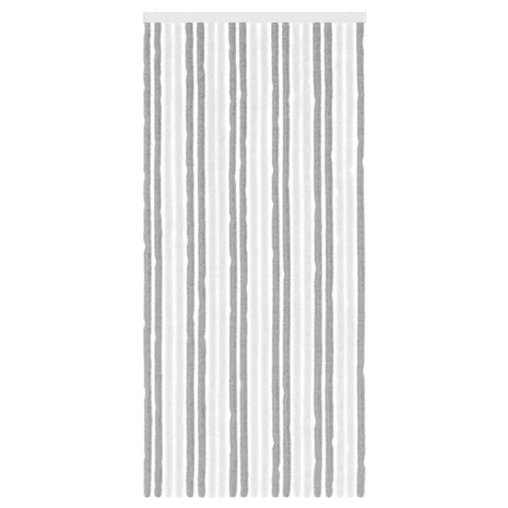 Insectengordijn Chenille Grijs en Wit 90 x 200 cm 100% PP 3