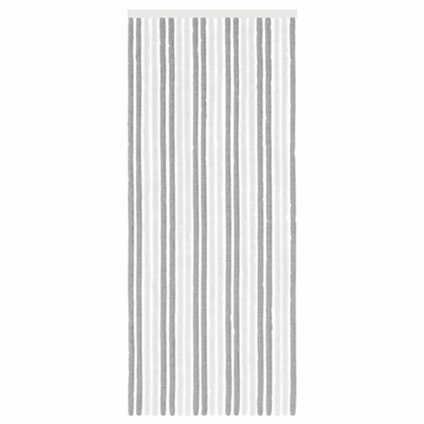Insectengordijn Chenille Grijs en Wit 90 x 220 cm 100% PP 3
