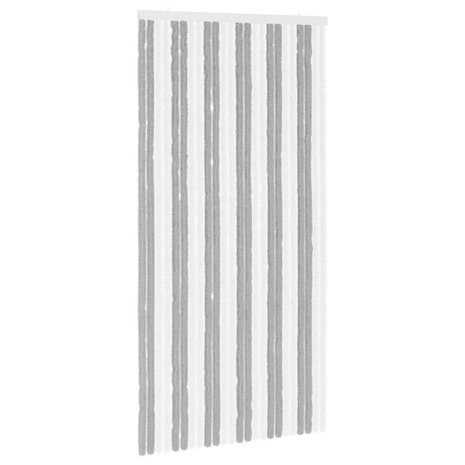 Insectengordijn Chenille Grijs en Wit 100 x 200 cm 100% PP 2