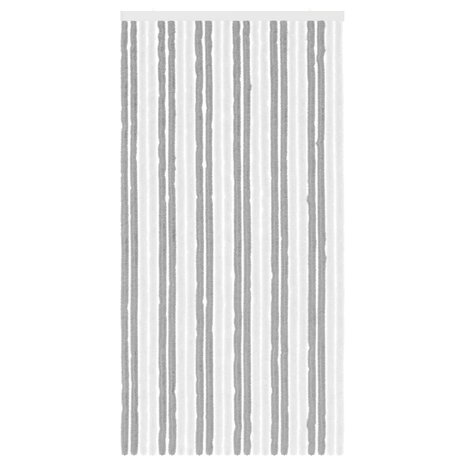 Insectengordijn Chenille Grijs en Wit 100 x 200 cm 100% PP 3