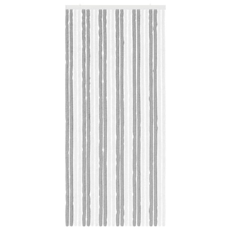 Insectengordijn Chenille Grijs en Wit 100 x 220 cm 100% PP 3