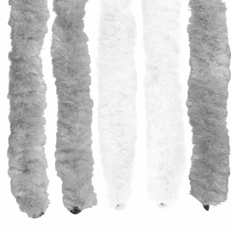 Insectengordijn Chenille Grijs en Wit 100 x 220 cm 100% PP 5