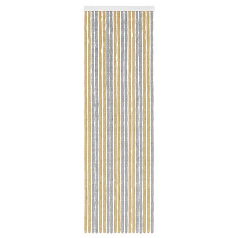 Insectengordijn Chenille Grijs en Beige 56 x 185 cm 100% PP 3