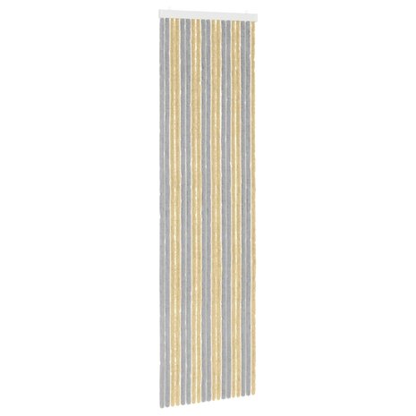 Insectengordijn Chenille Grijs en Beige 56 x 200 cm 100% PP 2
