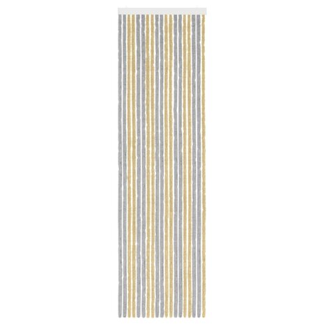 Insectengordijn Chenille Grijs en Beige 56 x 200 cm 100% PP 3